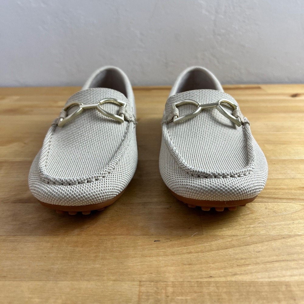 Rothys The Driver Loafer Womens Size 7.5 Sesame Beige Gold Bit Hardware Driving - Picture 4 of 9